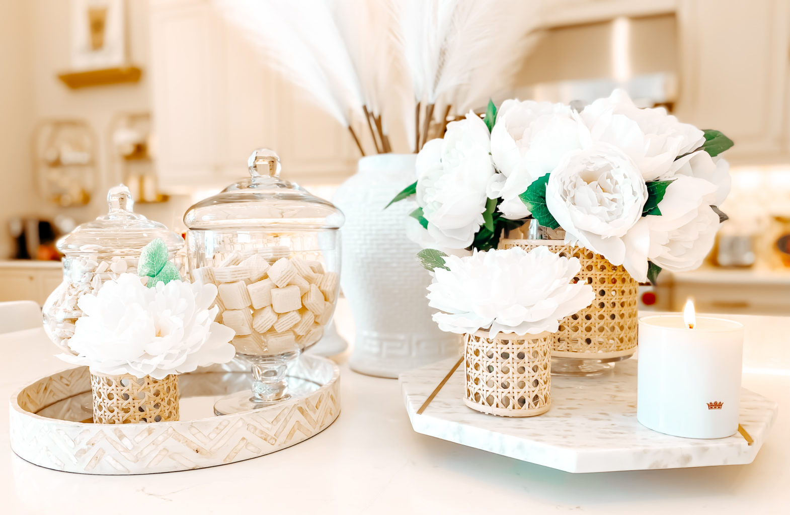 a bright natural kitchen vignette