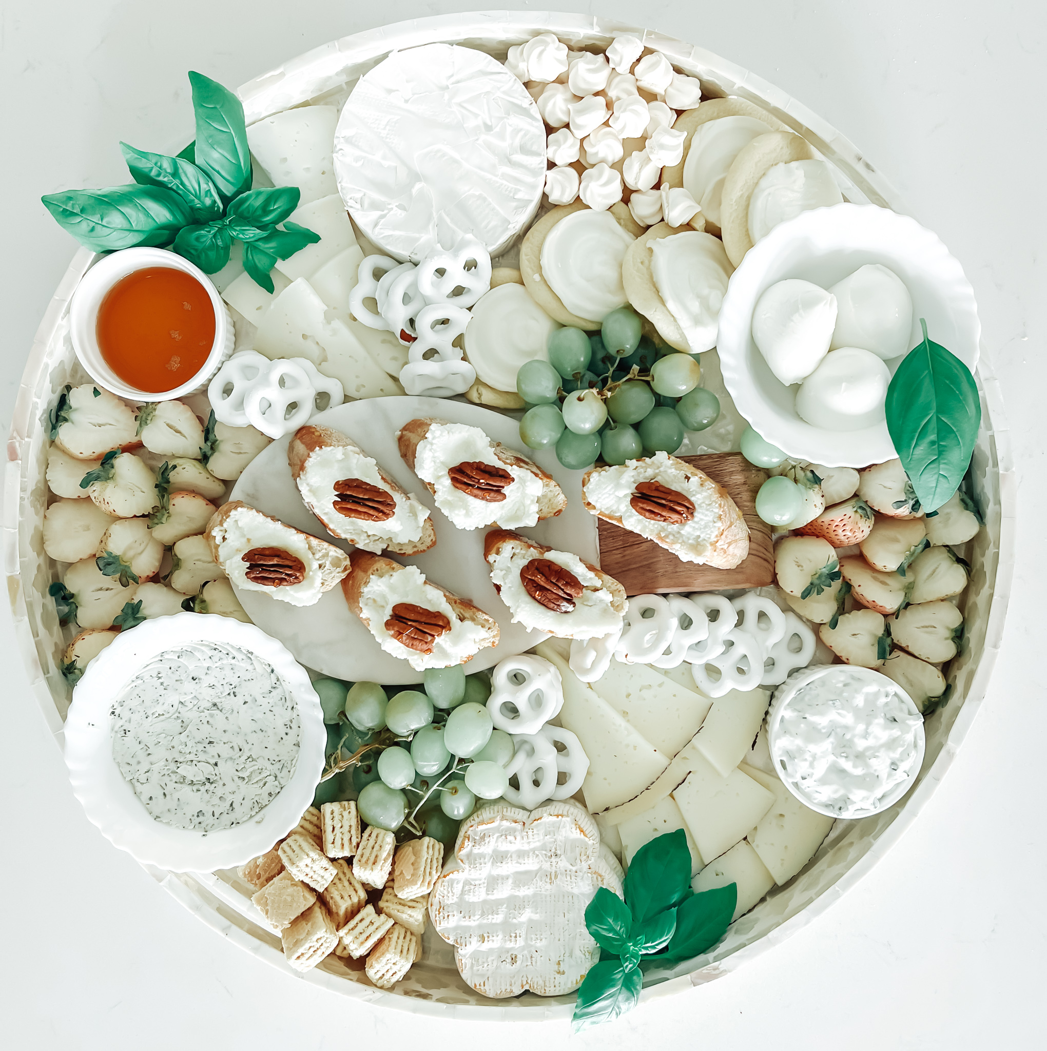 HOW TO CREATE A CLASSY WHITE CHEESE PLATTER
