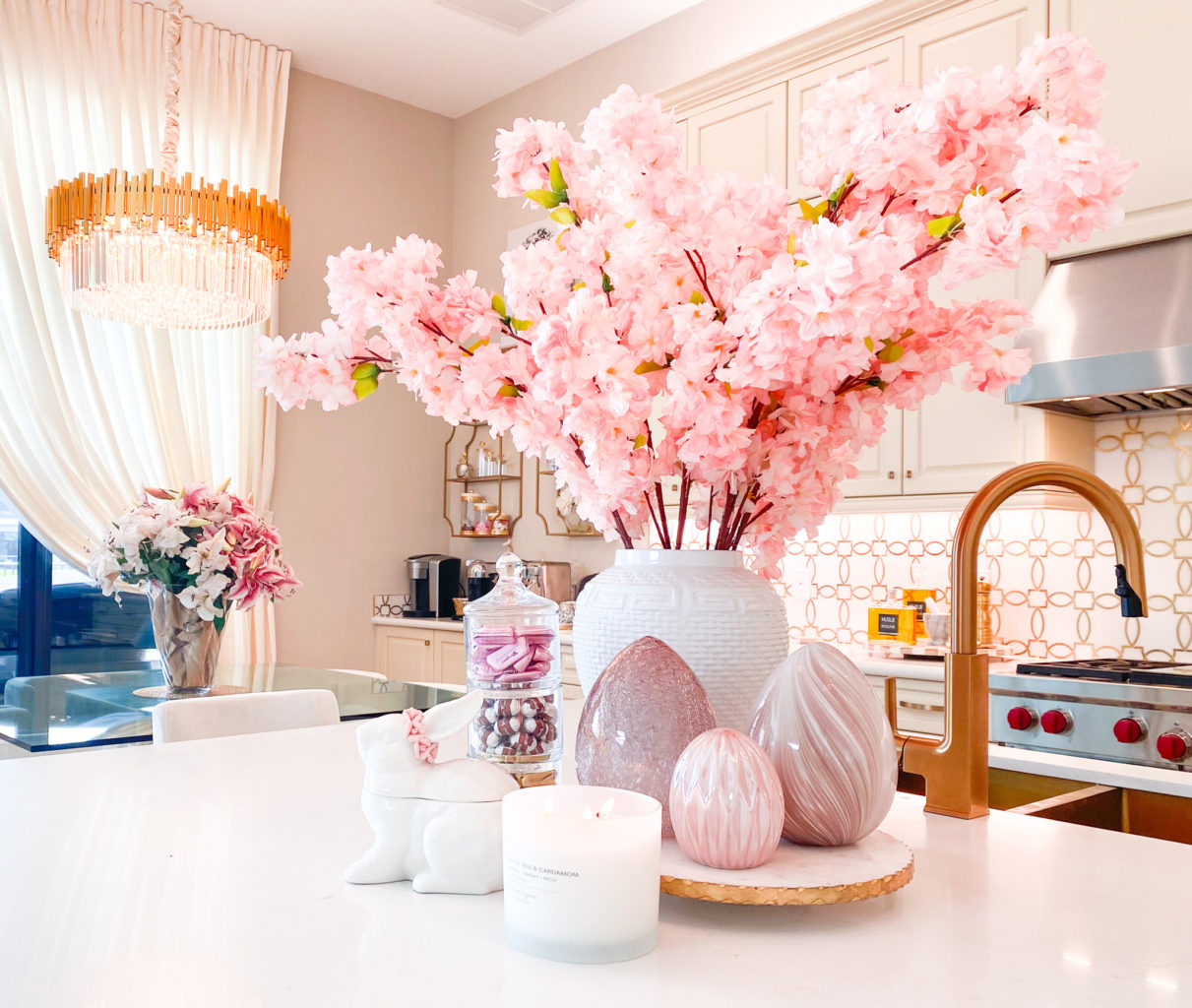 A spring kitchen vignette.