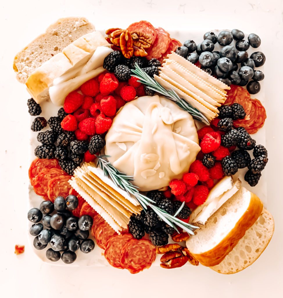 RASPBERRY ALMOND BAKED BRIE PLATTER
