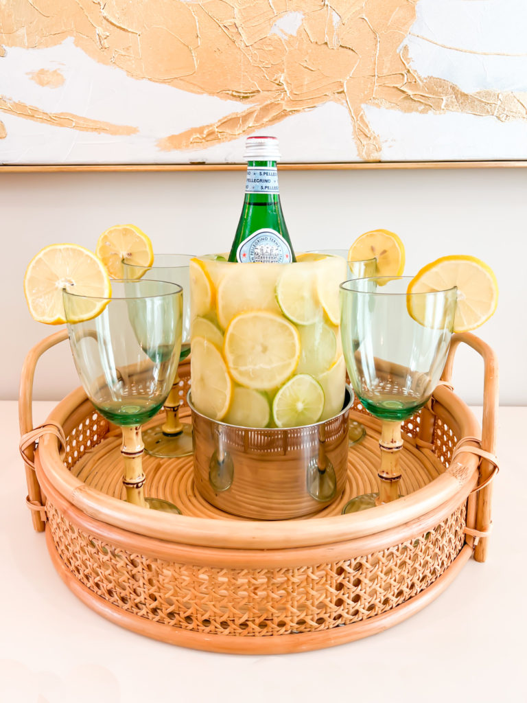 ICE BUCKET WITH LEMON AND LIME