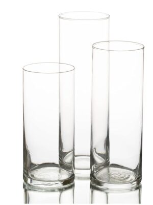 Glass Cylinder Vases (set of 3)