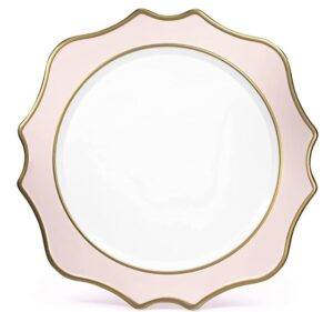 Pink and Gold Acrylic Charger Plates