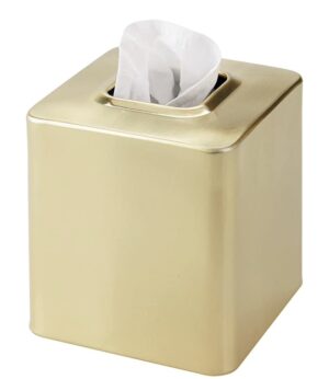 Gold Metal Tissue Box Cover