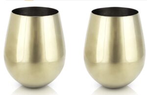 Gold Stemless Wine Glasses