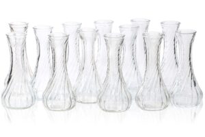 Set of 12 small bud vases