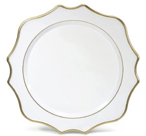 Acrylic White and Gold Charger Plate