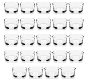 Set of 24 glass tea light candle holders