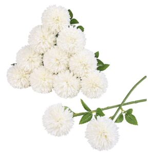 Artificial Chrysanthemum Ball Flower White