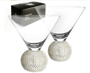 Martini Glasses with Crystals
