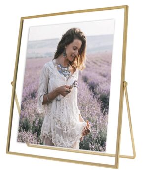 Gold Metal Floating Picture Frame