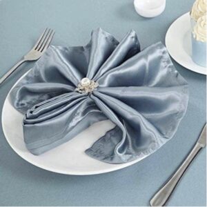 Satin Dusty Blue Napkin