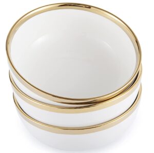 Gold and White Ceramic Bowls