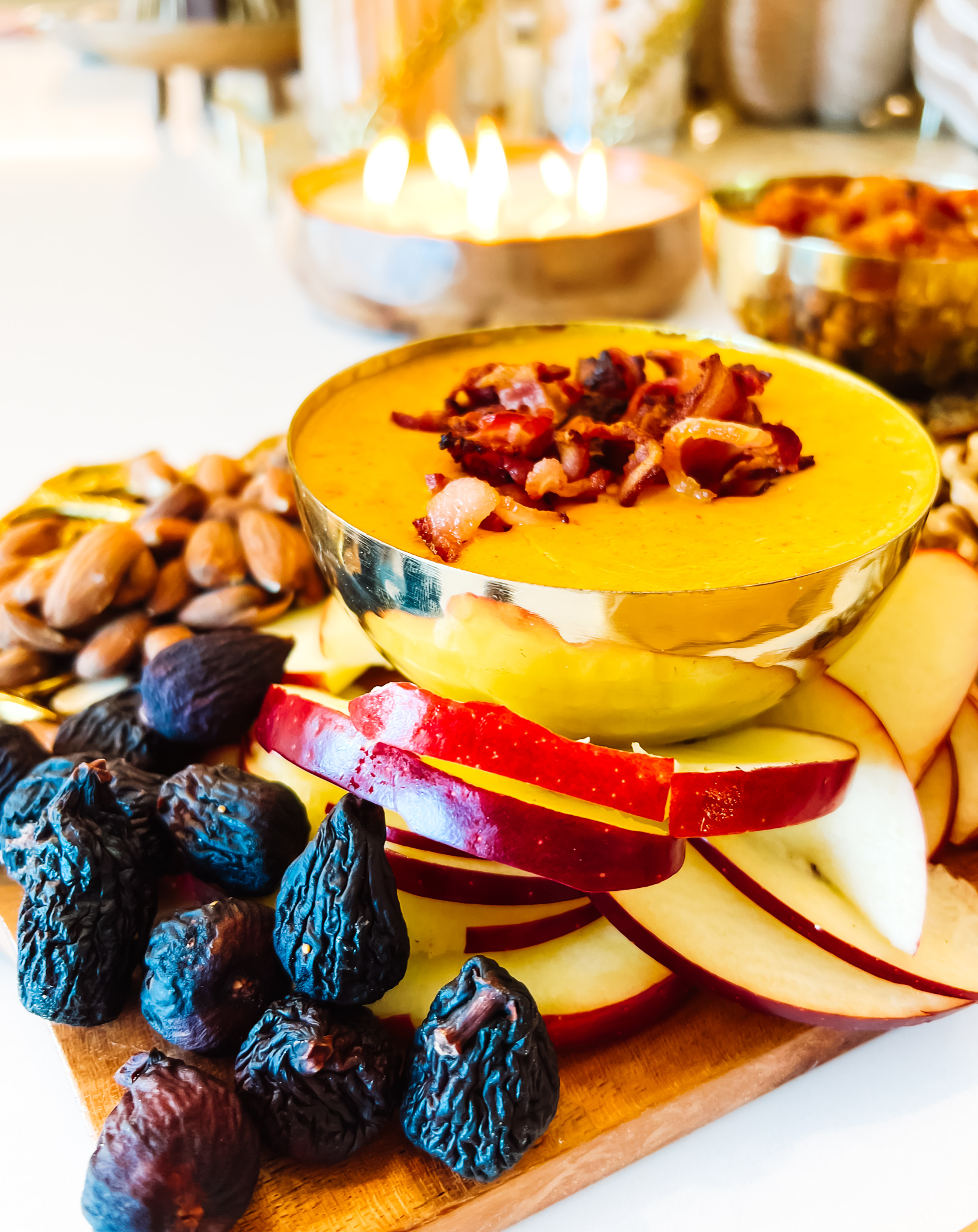 A DELICIOUS FALL CHEESY PUMPKIN DIP WITH HARD CIDER