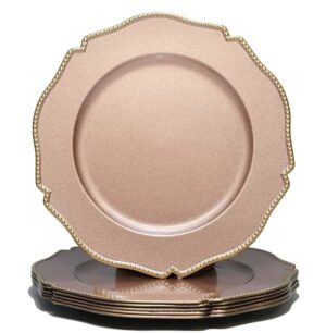 Rose Gold Scalloped Charger Plate