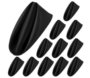 Satin Black Dinner Napkins