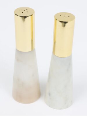 Set of 2 Marble Salt & Pepper Shakers