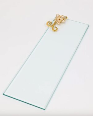 Small Rectangular Glass Tray from The Celine Flower Collection