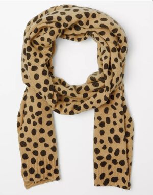 Animal Print Cashmere Scarf