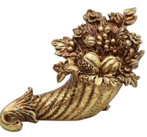 Grace Mitchell Golden Cornucopia Decor, 6.8″
