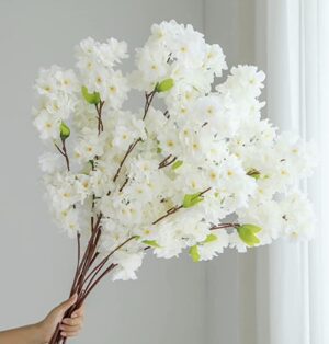 Cherry Blossom Branches 42 Inch – White