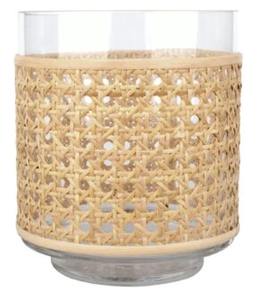 Grace Mitchell Cane Wrapped Glass Vase, 7″