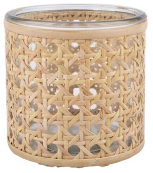 Grace Mitchell Cane Wrapped Glass Vase, 4″