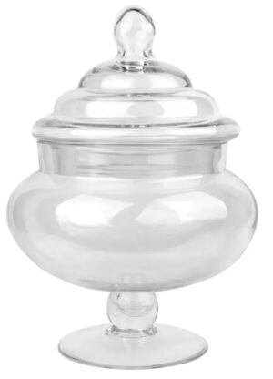 Clear Glass Apothecary Jar, 10″