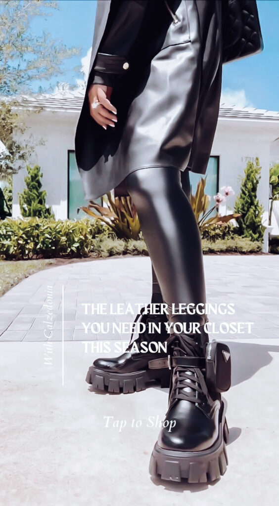 CALZEDONIA LEATHER LEGGINGS