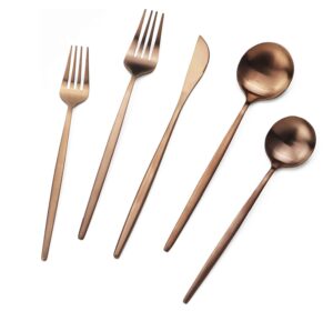 Copper Silverware Set 40-Piece Set for 8
