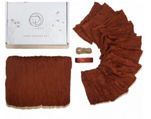 Cheesecloth Table Runner + 10 Napkins