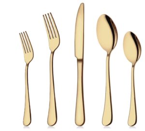 Gold Silverware Set, 20-Piece