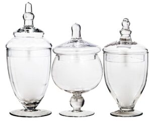 Apothecary Jars with Lids Set of 3