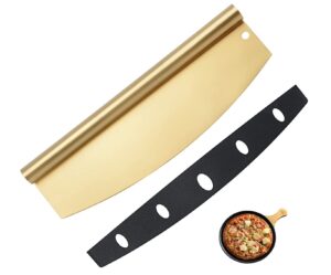 Pizza Cutter, 14 Inches Stainless Steel Rocking Pizza Rocker