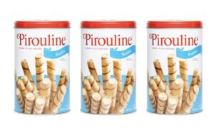 Pirouline Crème Filled Rolled Wafers: Vanilla. (Pack of 3)