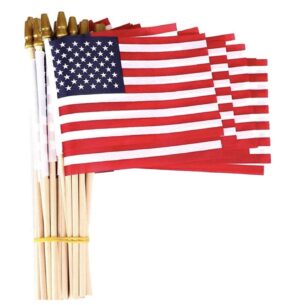 Small American Flags on Stick 5×8 Inch