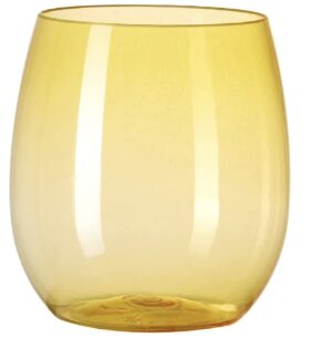 6 Pack Plastic Wine Glasses Stemless, 12oz