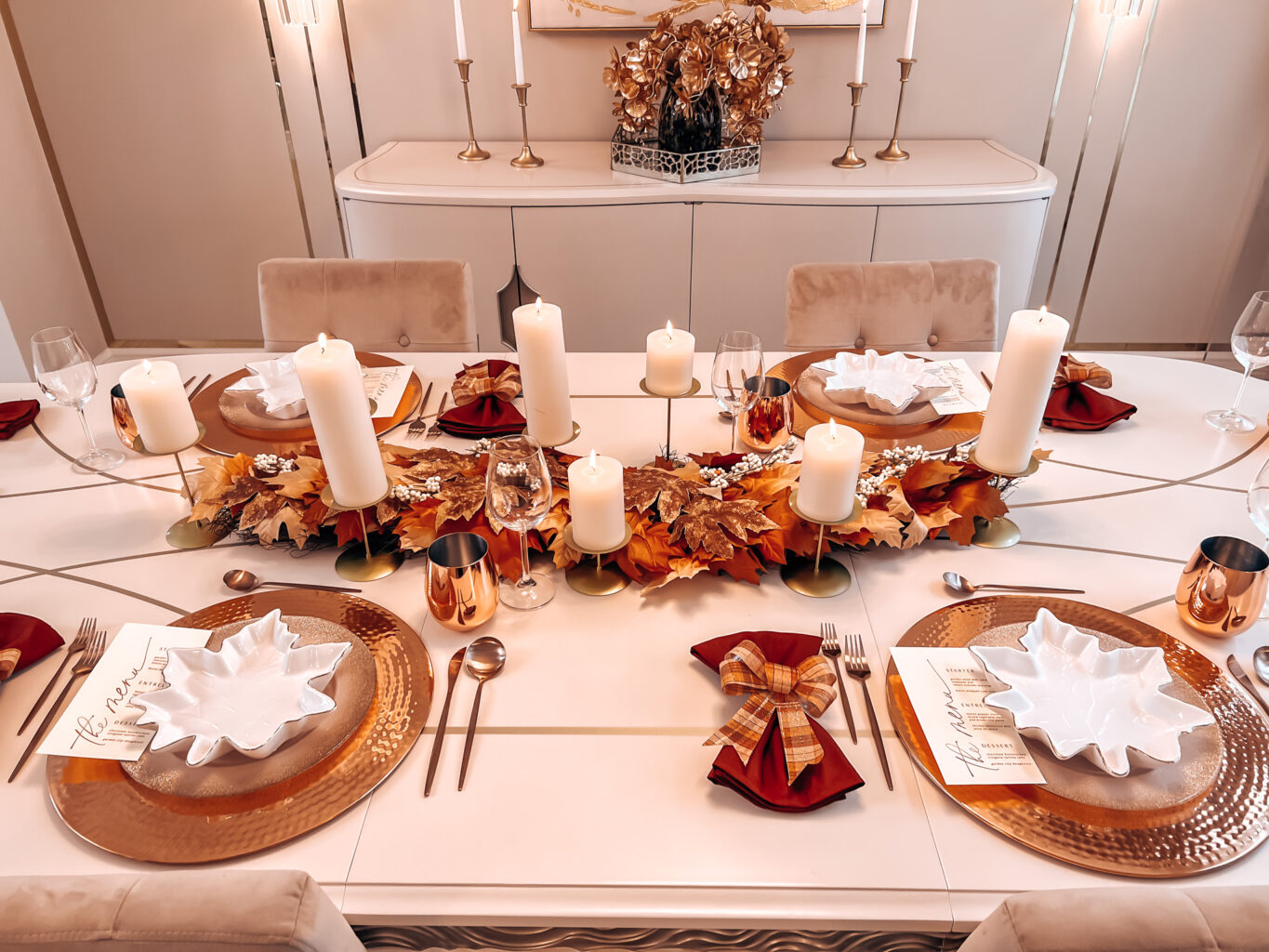 MAGICAL LEAVES THANKSGIVING TABLESCAPE 