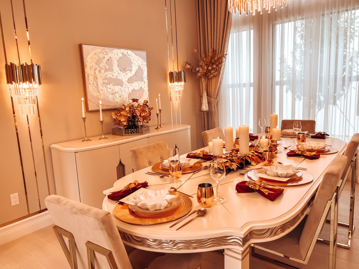MAGICAL LEAVES THANKSGIVING TABLESCAPE 