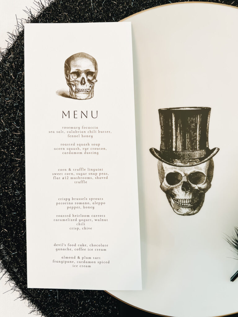 HALLOWEEN SKELETON TABLE 