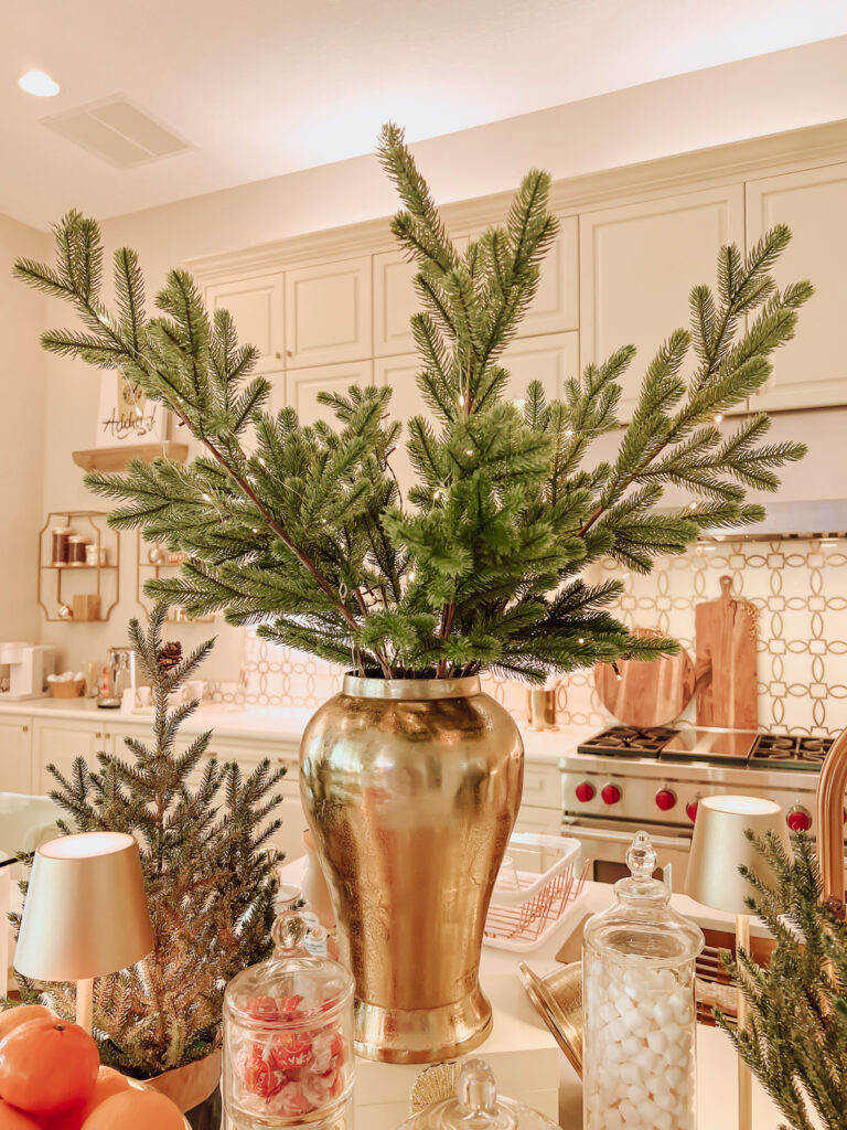 Christmas forest kitchen vignette