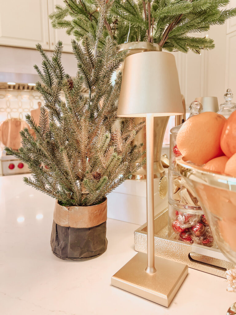 Christmas forest kitchen vignette