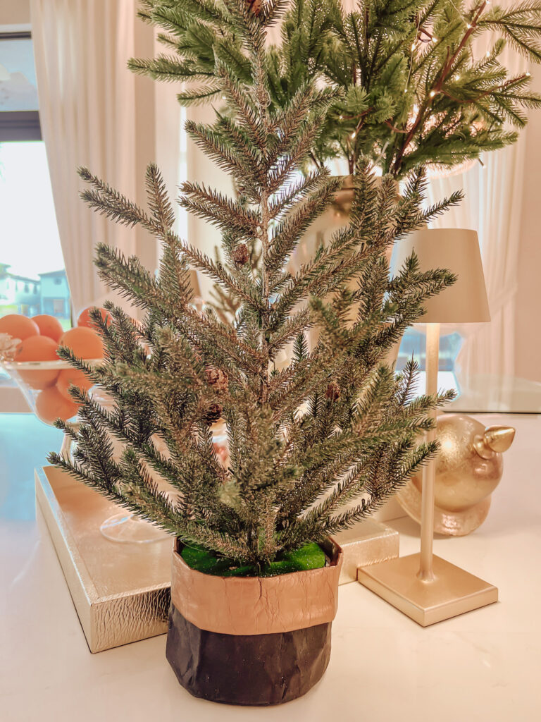 Christmas forest kitchen vignette