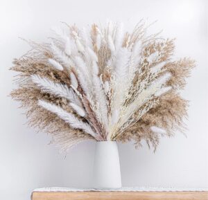 86 PCS Natural Dried Pampas Grass Bouquet,