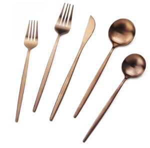 Copper Silverware 40-Piece Flatware Set