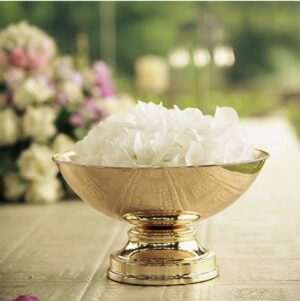 12″ Shiny Gold Floating Candle Bowl