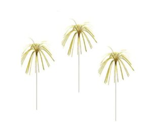 100 Pcs of 9″ Gold Foil Frills Party Picks