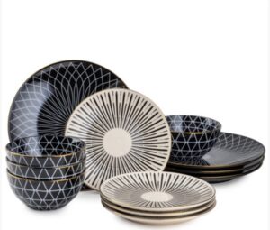 Thyme & Table Calypso 12 Piece Stoneware Dinnerware Set, Service for 4 – Walmart.com