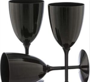 Shatterproof Plastic Wine Glasses – 7 oz. | Black