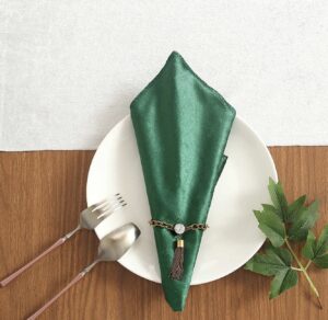 Hunter Green Napkin Velvet